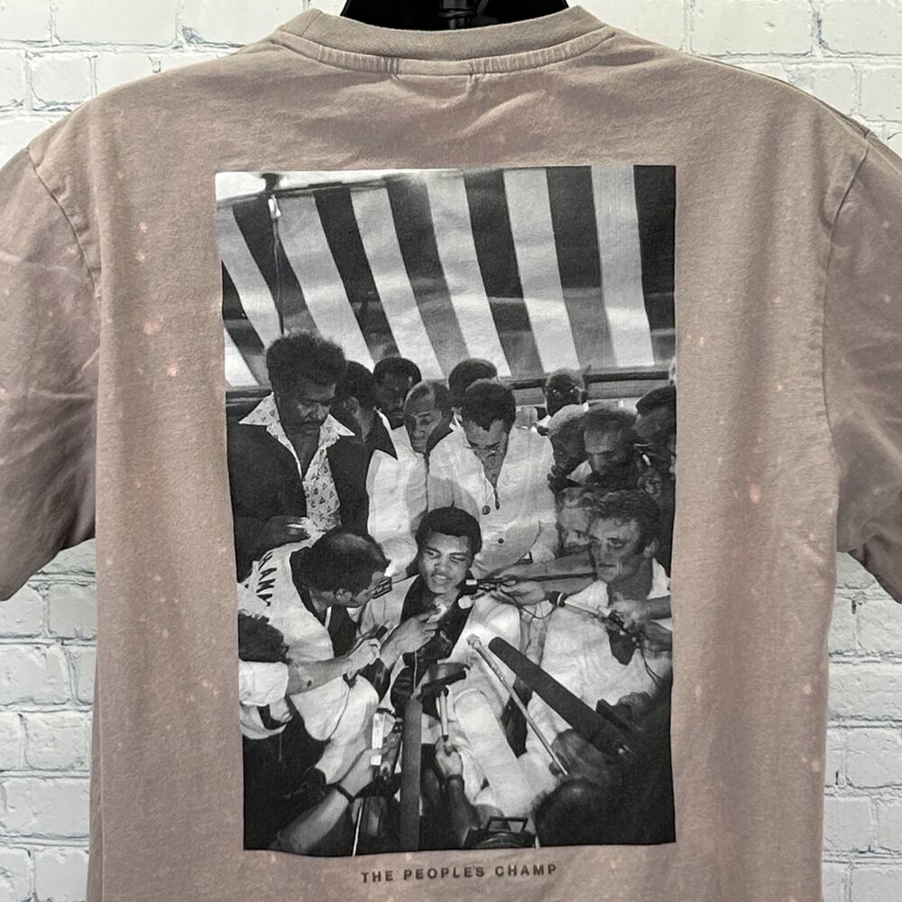 Muhammad Ali x Shoe Palace T Shirt Boxing Boxer Embroidered Gray Mens XXL 2XL